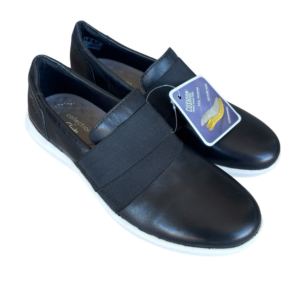 Clarks Women's Kayleigh River black slip-on loafers 6.5